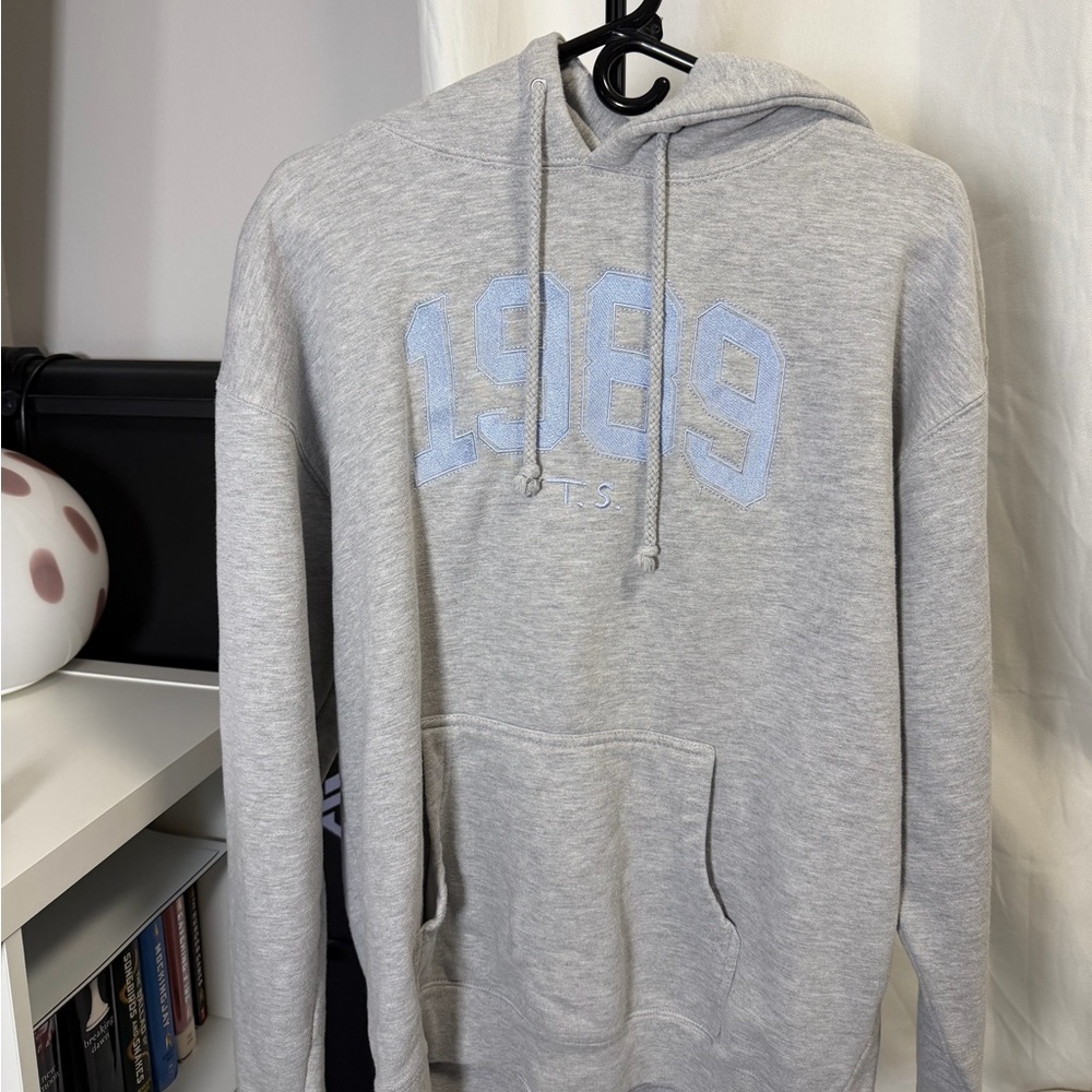 Taylor Swift 1989 Gray Hoodie with Light Blue Design